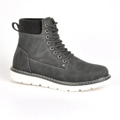 Boots, Bottines|OUTSHOES Bottines Plates Femme Avec Col Velours Noir