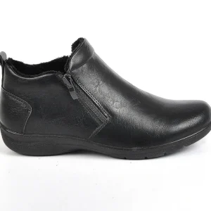 Chaussures Confort|LADY CONFORT Bottines Plates Femme Noir
