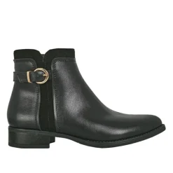 Boots, Bottines|VICE VERSA Bottines Plates Femme Noir A Boucle