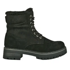 Boots, Bottines|OUTSHOES Bottines Plates Femme Noir Fourrees