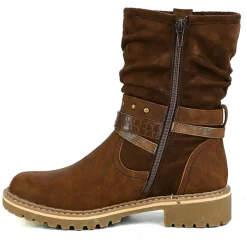 Boots, Bottines|OUTSHOES Bottines Plates Femme Marron