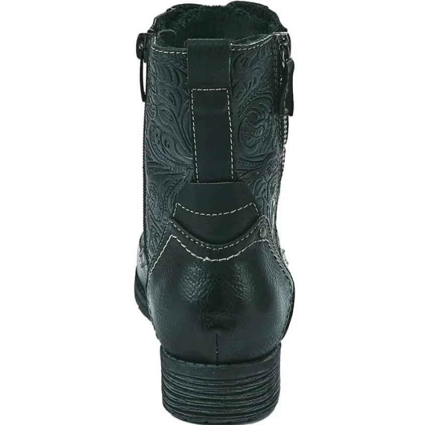 Chaussures Confort|SCALINA Bottines Plates Femme Noir