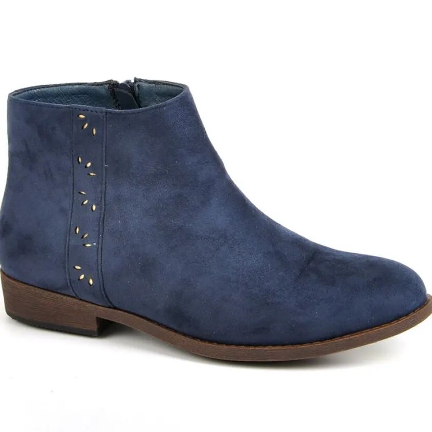 Boots, Bottines|VICE VERSA Bottines Plates Femme Bleu Marine