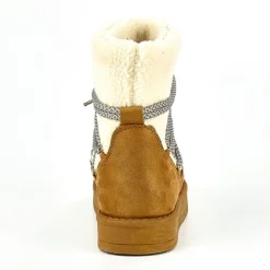 Boots, Bottines|VICE VERSA Bottines Plates Fourrees Femme Camel