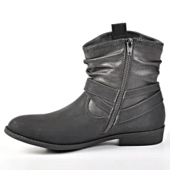 Boots, Bottines|VICE VERSA Bottines Plates Noir