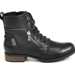 Chaussures Confort|SCALINA Bottines Plates Noir