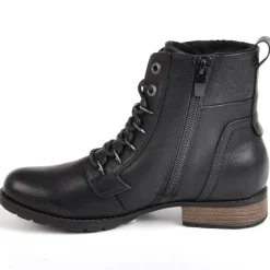 Chaussures Confort|SCALINA Bottines Plates Noir