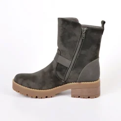 Boots, Bottines|OUTSHOES Bottines Plates Semelles Crantees Gris