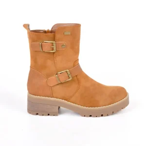 Boots, Bottines|OUTSHOES Bottines Plates Semelles Crantees Marron