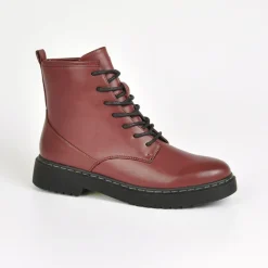 Boots, Bottines|VICE VERSA Bottines Plates Bordeaux