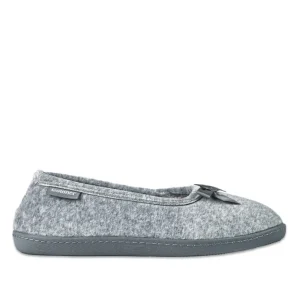 Chaussons|ISOTONER Chaussons Femme Avec Noeuds Gris