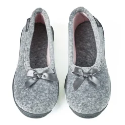 Chaussons|ISOTONER Chaussons Femme Avec Noeuds Gris