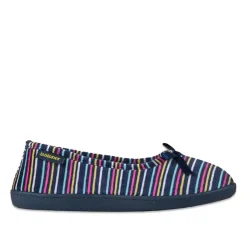 Chaussons|ISOTONER Chaussons Femme Avec Noeuds Bleu Marine