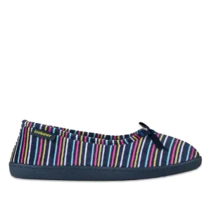 Chaussons|ISOTONER Chaussons Femme Avec Noeuds Bleu Marine