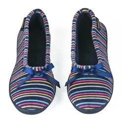 Chaussons|ISOTONER Chaussons Femme Avec Noeuds Bleu Marine