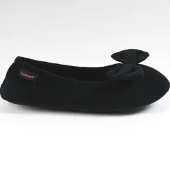 Chaussons|ISOTONER Chaussons Femme Avec Noeuds Noir