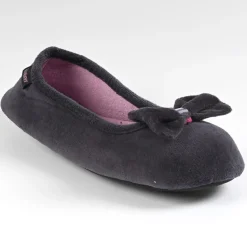 Chaussons|ISOTONER Chaussons Femme Avec Noeuds Gris