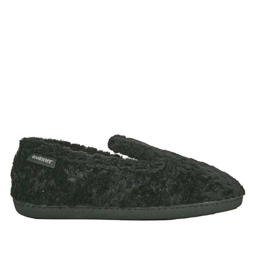 Chaussons|ISOTONER Chaussons Fourres Femme Noir