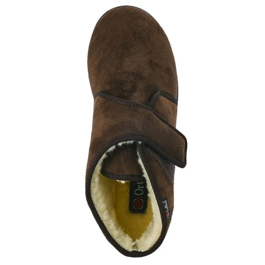 Chaussons|ORTOMED Chaussons Homme Ultra-Leger Marron