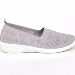 Chaussures Confort|LADY CONFORT Chaussures Confort Femme Gris Semelles Souples