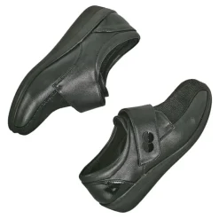 Chaussures Confort|LADY CONFORT Chaussures Confort Femme Noir Talon Compense