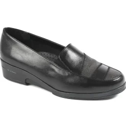 Chaussures Confort|LADY CONFORT Chaussures Confort Femme Avec Elastiques Noir