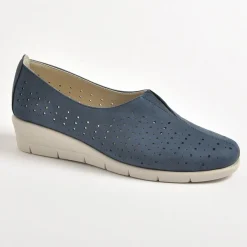 Chaussures Confort|LADY CONFORT Chaussures Confort Semelles Souples Bleu Marine