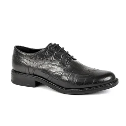 Derbies|TIPO ALTO Derbies Avec Effet Croco Noir