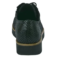 Chaussures Confort|SCALINA Derbies Confort Femme Noir Effet Reptile
