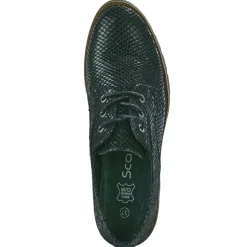 Chaussures Confort|SCALINA Derbies Confort Femme Noir Effet Reptile