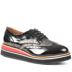 Derbies|ANA LUNA Derbies Femme Avec Bout Fleuri Noir