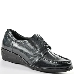 Chaussures Confort|LADY CONFORT Derbies Femme Avec Elastiques Gris