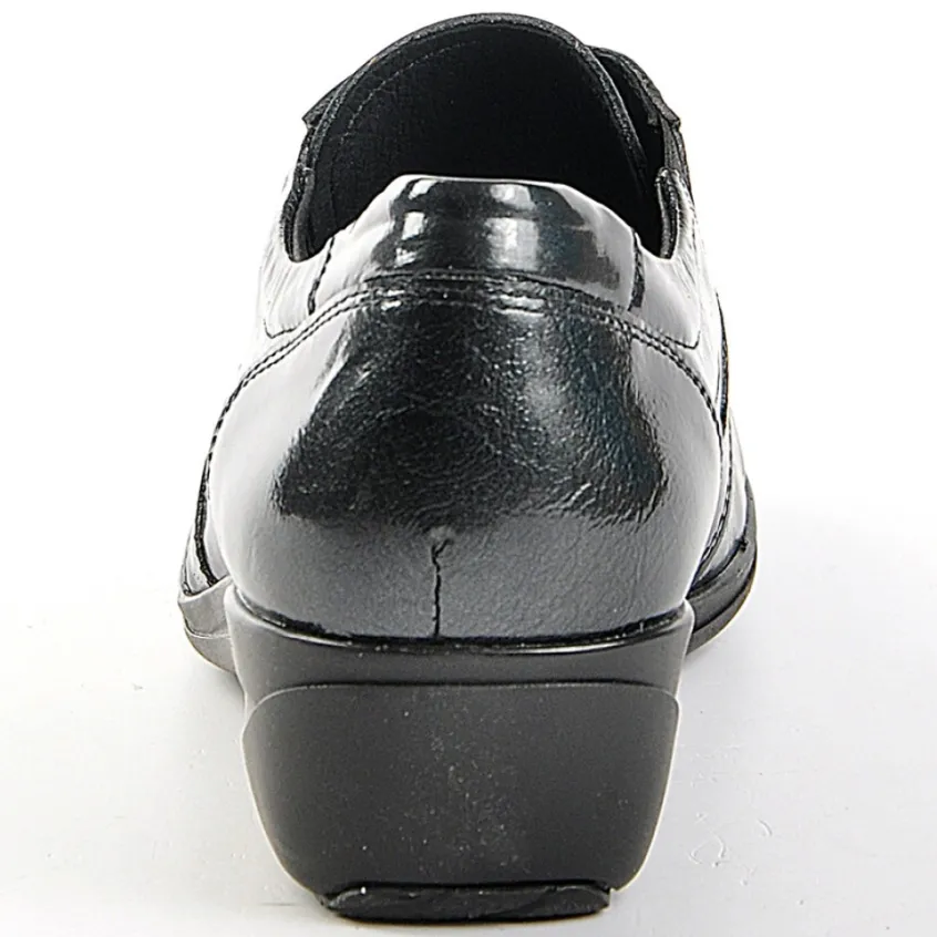 Chaussures Confort|LADY CONFORT Derbies Femme Avec Elastiques Gris