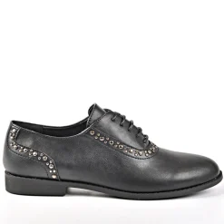 Derbies|ANA LUNA Derbies Femme Avec Petits Clous Noir