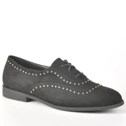 Derbies|ANA LUNA Derbies Femme Avec Petits Clous Noir