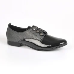 Derbies|VICE VERSA Derbies Femme Bi-Matieres Vernis Noir
