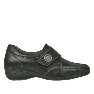 Chaussures Confort|LADY CONFORT Derbies Femme Confort Avec Boutons Fantaisies Noir
