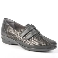 Chaussures Confort|LADY CONFORT Derbies Femme Noir Cuir