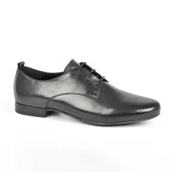 Derbies|TIPO ALTO Derbies Femme Semelles Souples Noir En Cuir