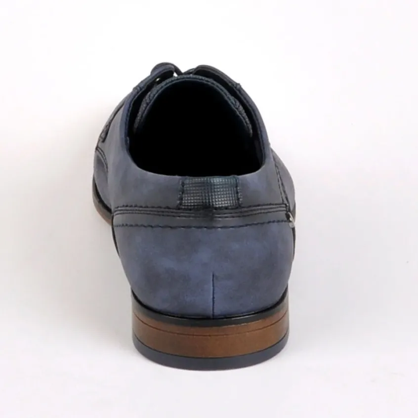 Derbies, Chaussures De Ville|FORTUNATO Derbies Homme Bi-Matieres Bleu En Cuir