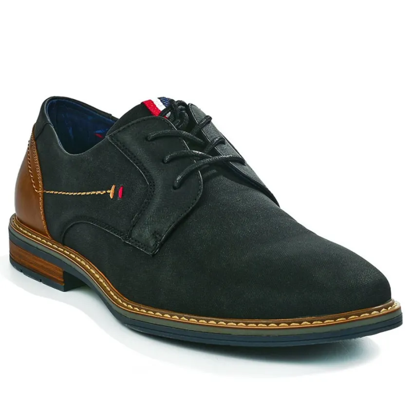 Derbies, Chaussures De Ville|FORTUNATO Derbies Homme Bi-Matieres Noir