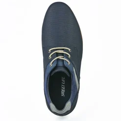 Derbies, Chaussures De Ville|STREET LIFE Derbies Homme Bleu Marine Effet Reptile