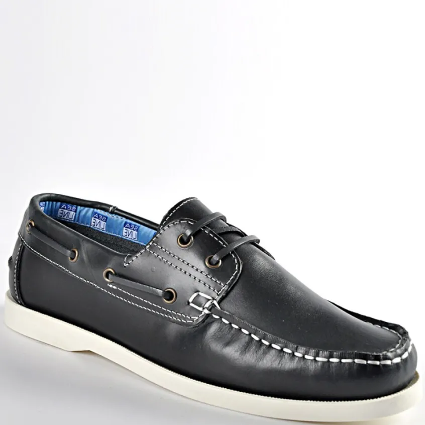 Mocassins, Chaussures Bateaux|SEALINE Derbies Style Bateau Bleu Marine