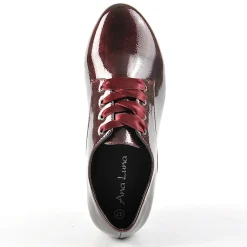 Derbies|ANA LUNA Derbies Vernis Avec Lacets Ruban Vernis Bordeaux
