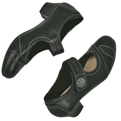 Escarpins|LADY CONFORT Escarpins A Brides Avec Boutons Fantaisies Noir