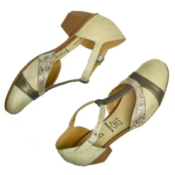 Chaussures Confort|SCALINA Escarpins A Brides Femme Dore