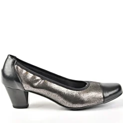 Chaussures Confort|SCALINA Escarpins Bi-Matieres Confortable Noir