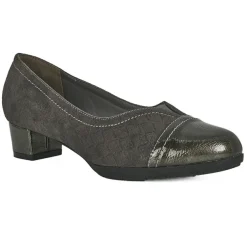 Chaussures Confort|LADY CONFORT Escarpins Confort Femme Bi-Matieres Gris