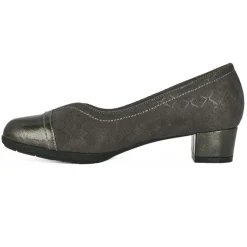 Chaussures Confort|LADY CONFORT Escarpins Confort Femme Bi-Matieres Gris