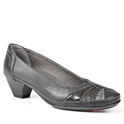 Chaussures Confort|LADY CONFORT Escarpins Confort Femme En Cuir Noir